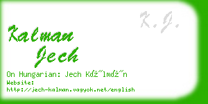 kalman jech business card